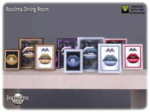 Sims 4 — Rozulma Dining frame deco table2 by jomsims — Rozulma Dining frame deco table2