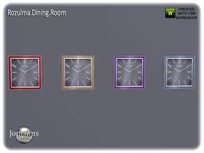 Sims 4 — Rozulma Dining wall clock by jomsims — Rozulma Dining wall clock