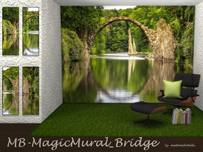 Sims 4 — MB-MagicMural_Bridge by matomibotaki — MB-MagicMural_Bridge, romantic place on your walls to enjoy and decorate