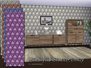 Sims 4 — MB-StylishStucco_Dotty by matomibotaki — MB-StylishStucco_Dotty, unique structural patterned wallpaper, comes in