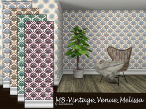 Sims 4 — MB-Vintage_Venue_Melissa by matomibotaki — MB-Vintage_Venue_Melissa, elegant wallpaper in Art-Deco-Design, comes