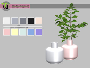 Sims 4 — Avis Vase v2 by NynaeveDesign — Avis Kitchen Decor - Vase v2 Found under: Decor - Plants Price: 183 Tiles: 1x1