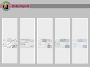 Sims 4 — Avis Backsplash Wallpaper by NynaeveDesign — Avis Kitchen Decor - Backsplash Wallpaper Found under: Wall