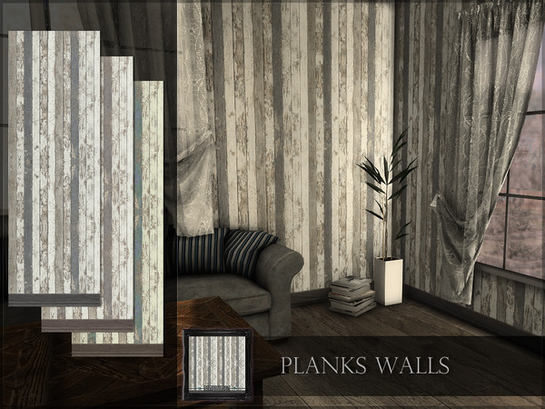 Sims 4 — Planks Walls by RemusSirion — Since TSR removed me from their Artist program on 30th of August 2024, this item
