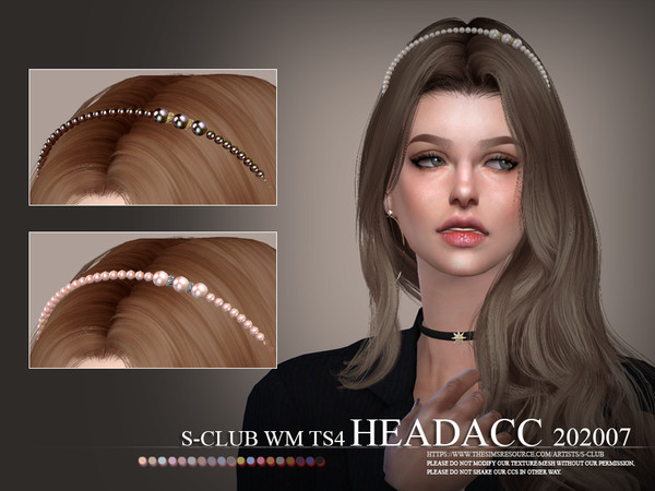 Sims 4 — S-Club ts4 WM Headacc 202007 by S-Club — Headband, 6 swatches, hope you like, thank you.