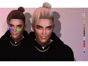 Sims 4 — Nightcrawler-Ace (HAIR) by Nightcrawler_Sims — NEW HAIR MESH T/E Smooth bone assignment All lods 22colors Works
