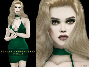 Sims 4 — Female Vampire Skin Overlay by -Merci- — Overlay version of vampire skin for female sims. Hope you like it.