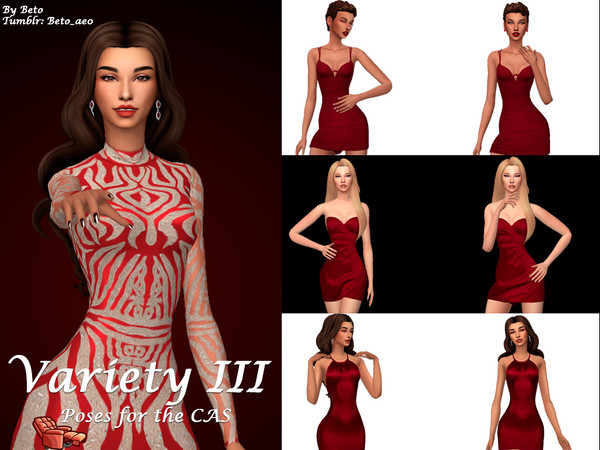 Sims 4 — Variety III - Poses for the CAS by Beto_ae0 — 7 more poses for CAS, they work with the trait Lazy. I hope you