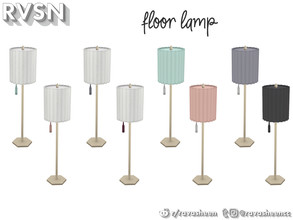 Sims 4 — Watt's Not To Love - Floor Lamp by RAVASHEEN — This lamp's curvalinear design and lightweight cotton shade give