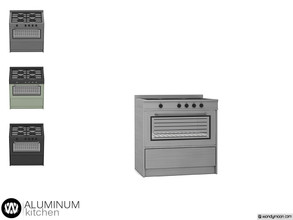 Sims 4 — Aluminum Stove by wondymoon — - Aluminum Kitchen - Stove - Wondymoon|TSR - Creations'2020