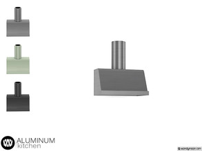 Sims 4 — Aluminum Stove Hood by wondymoon — - Aluminum Kitchen - Stove Hood - Wondymoon|TSR - Creations'2020