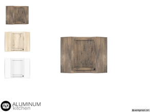 Sims 4 — Aluminum Cabinet Corner by wondymoon — - Aluminum Kitchen - Cabinet Corner - Wondymoon|TSR - Creations'2020