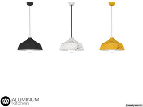 Sims 4 — Aluminum Ceiling Lamp by wondymoon — - Aluminum Kitchen - Ceiling Lamp - Wondymoon|TSR - Creations'2020