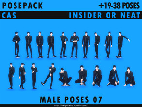 Sims 4 — Male poses 07 Posepack and CAS by HelgaTisha — Pose pack - Including 19-38 poses - All in one CAS - Insider or