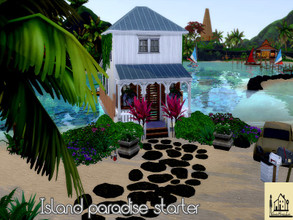 Sims 4 — Island Paradise starter  by GenkaiHaretsu — Just a starter for paradise life! 3 bedrooms and 2 bathrooms. 30x20
