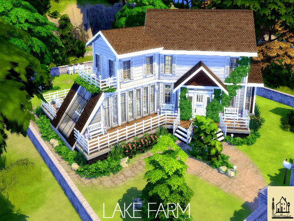 Sims 4 — Lake Farm by GenkaiHaretsu — Hell, I present to you today family, farm-like house near lake. 4 bedroom and 4