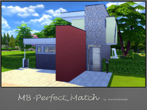 Sims 4 — MB-Perfect_Match by matomibotaki — Little cozy and modern designed house for a single or a couple Sims. Details;