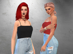 Sims 4 — Cami Crop Top by chrimsimy — -Female cami top -All LODs -13 swatches