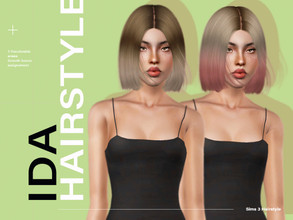 Sims 3 — LeahLillith Ida Hairstyle by Leah_Lillith — Ida Hairstyle All LODs Smooth Bones Custom CAS thumbnail