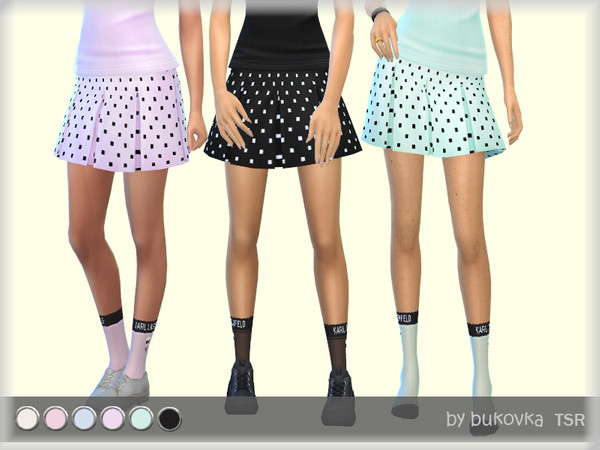 Sims 4 — Skirt Female by bukovka — Skirt for women. Suitable for the basic game is set independently. 6 staining options.