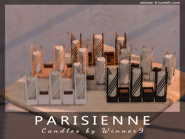 Sims 4 — Parisienne Candles by Winner9 — Candles from my cafe dining set Parisienne, you can find it easy in your game by