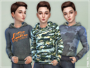 Sims 4 — Hoodie for Boys P19 by lillka — Hoodie for Boys P19 3 styles