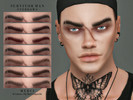 Sims 4 — Survivor Man -Eyebrows- by -Merci- — Survivor Man Set -10 Colours. -For male. Have Fun!
