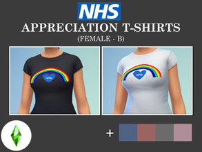 Sims 4 — NHS Appreciation Shirts (Female, type B) by Teknikah — NHS Appreciation Shirts (Female, type A) T-shirts for