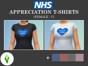 Sims 4 — NHS Appreciation Shirts (Female, type C) by Teknikah — NHS Appreciation Shirts (Female, type C) T-shirts for