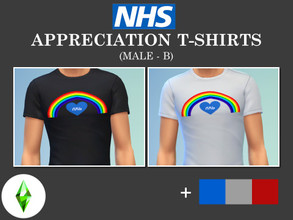 Sims 4 — NHS Appreciation Shirts (Male, type B) by Teknikah — NHS Appreciation Shirts (Female, type A) T-shirts for your