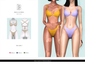 Sims 3 — Don't Get It Twisted Bikini by Bill_Sims — YA/AF Swimwear/Sleepwear Available for Maternity Recolorable - 2