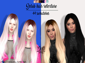Sims 4 — sclub hair retexture n10 - Mesh needed by ISKRAsims4 — 44 colors (naturals and unnaturals ombre) HQ compatible
