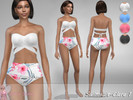 Sims 4 — Swimsuit Clara 1 by Jaru_Sims — Base game mesh recolor Swimsuit category 4 swatches Teen to elder Custom