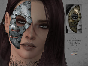 Sims 4 — Post Apocalyptic Fake Metal Mask by DarkNighTt — Post Apocalyptic Fake Metal Mask Have 3 colors. Printed