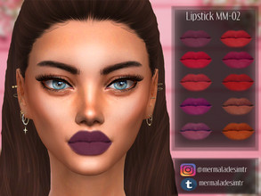 Sims 4 — Lipstick MM02 by mermaladesimtr — 10 Swatches All ages For; Female