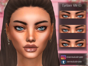 Sims 4 — Eyeliner MM03 by mermaladesimtr — 3 Swatches All ages For; Female