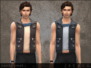 Sims 4 — Randy Vest. by Pipco — a stylish vest with goggles. 5 swatches base game compatible ea mesh edit all lods custom