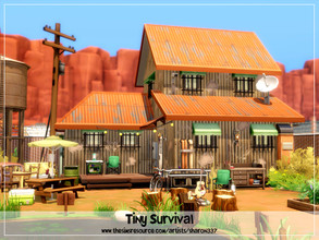 Sims 4 — Tiny Survival - Nocc by sharon337 — Tier 3 - Small Home 30 x 20 lot. Value $60,751 2 Bedroom 1 Bathroom . This