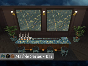 Sims 4 — Marble Series - Bar by janek04 — Marble bar in 3 colors from Marble Series by JB!
