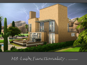 Sims 4 — MB-Lush_Functionality. by matomibotaki — Modern cube style family house in straight design. Details: Stylish