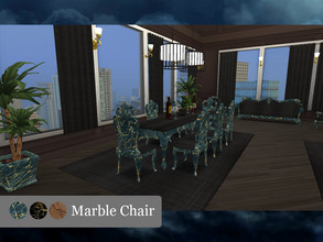 Sims 4 — Marble Series - Chair by janek04 — Marble Chair from Marble Series by JB! Avabile in 3 colors: - Golden blue