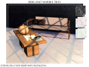 Sims 4 — Bergamo Wet Marble Tile Collection by Rosaleena — bergamo wet marble tile collection by me, rosaleena new