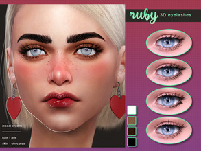 Sims 4 — [ Ruby ] - 3D Lashes by Screaming_Mustard — Subtle and natural 3D eyelashes. New mesh. With custom thumb nail.