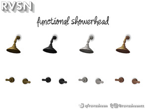 Sims 4 — Keep It Clean Waterfall Shower Head by RAVASHEEN — Now your simmies can keep it clean their way! The Keep It