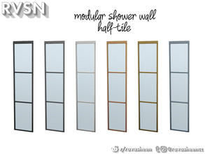 Sims 4 — Keep It Clean Half-Tile Wall by RAVASHEEN — Now your simmies can keep it clean their way! The Keep It Clean DIY