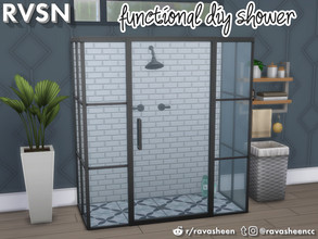 Sims 4 — Keep It Clean DIY Shower Set by RAVASHEEN — Now your simmies can keep it clean their way! The Keep It Clean DIY