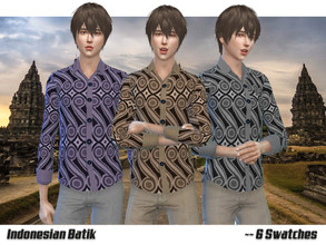 Sims 4 — Indonesian Batik by TheFoxmanID — Base Game Compatible. Indonesian Usualy Wear Batik to Formal Event Such As