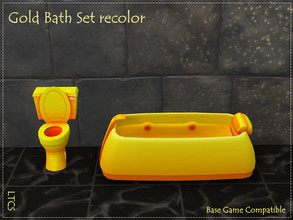 Sims 4 — Golden V.I.P Bath Set - Base Game Compatible by Ghiuri — This is a Base Game Recolor with small changes. Instead
