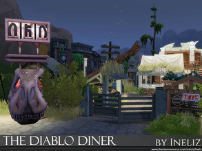 Sims 4 — The Diablo Diner by Ineliz — Every corner needs its diner spot and even after apocalypse your sims should be