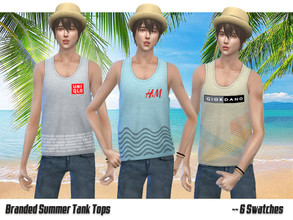 Sims 4 — Branded Summer Tank Top - Outdoor Retreat needed by TheFoxmanID — Outdoor Retreat GP Needed 6 Swatches Simple